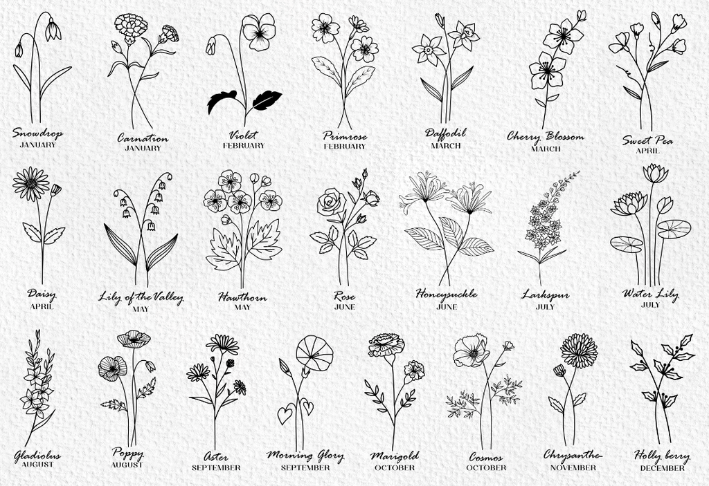 Personalised Birth Flower Wooden Bookmark