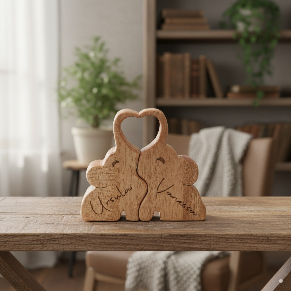 Wooden elephants 