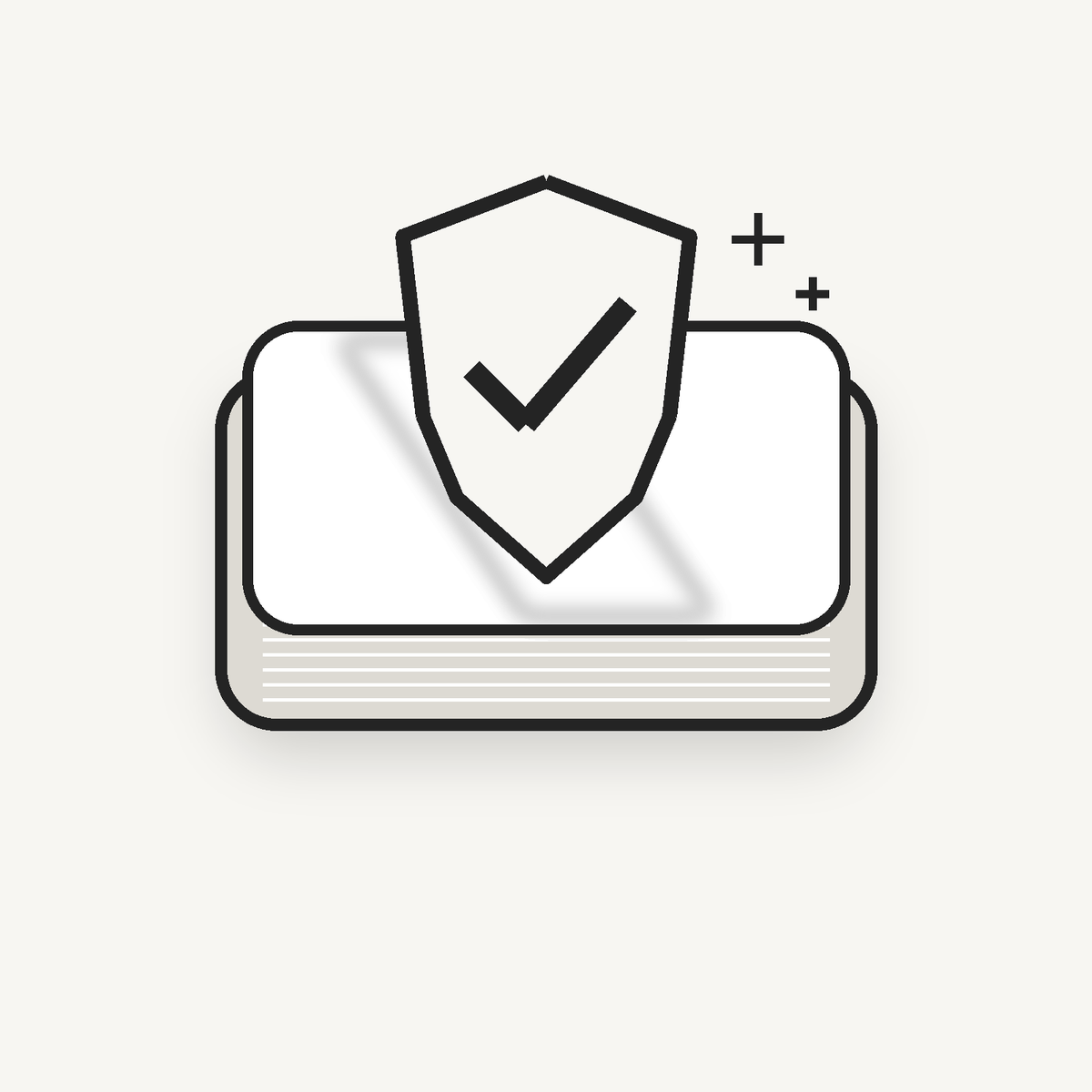Satin clear coat protective finish icon
