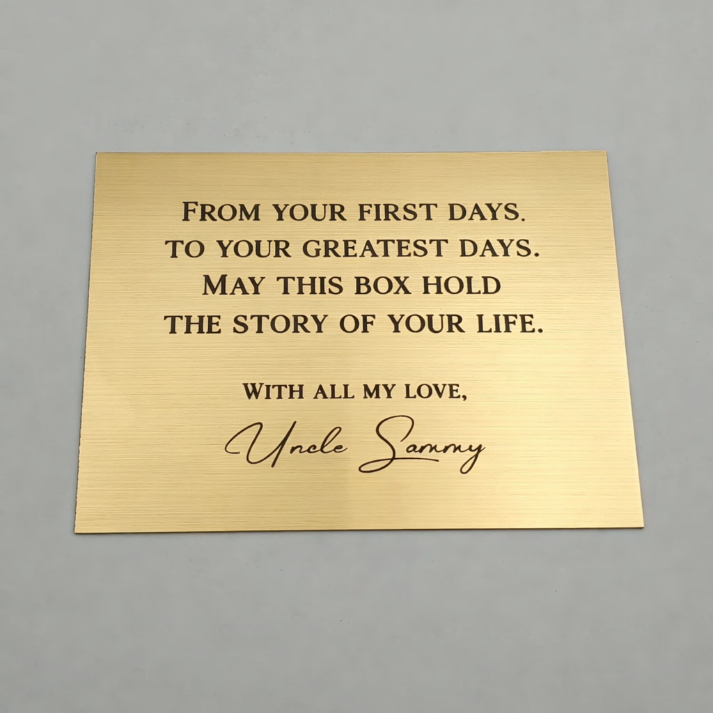 Custom Engraved Solid Metal Plaque