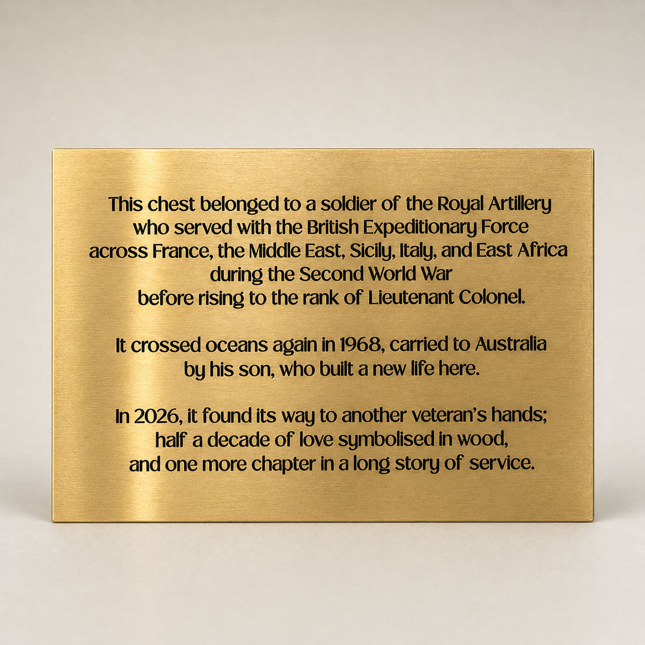 Custom Engraved Solid Metal Plaque