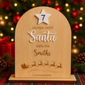 Personalised Santa Countdown Sign – Custom Family Christmas Décor