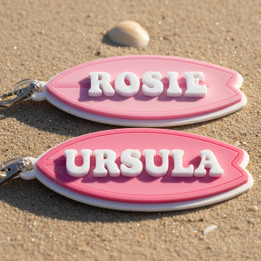Personalised Surfboard Bag Tag (3D Name)