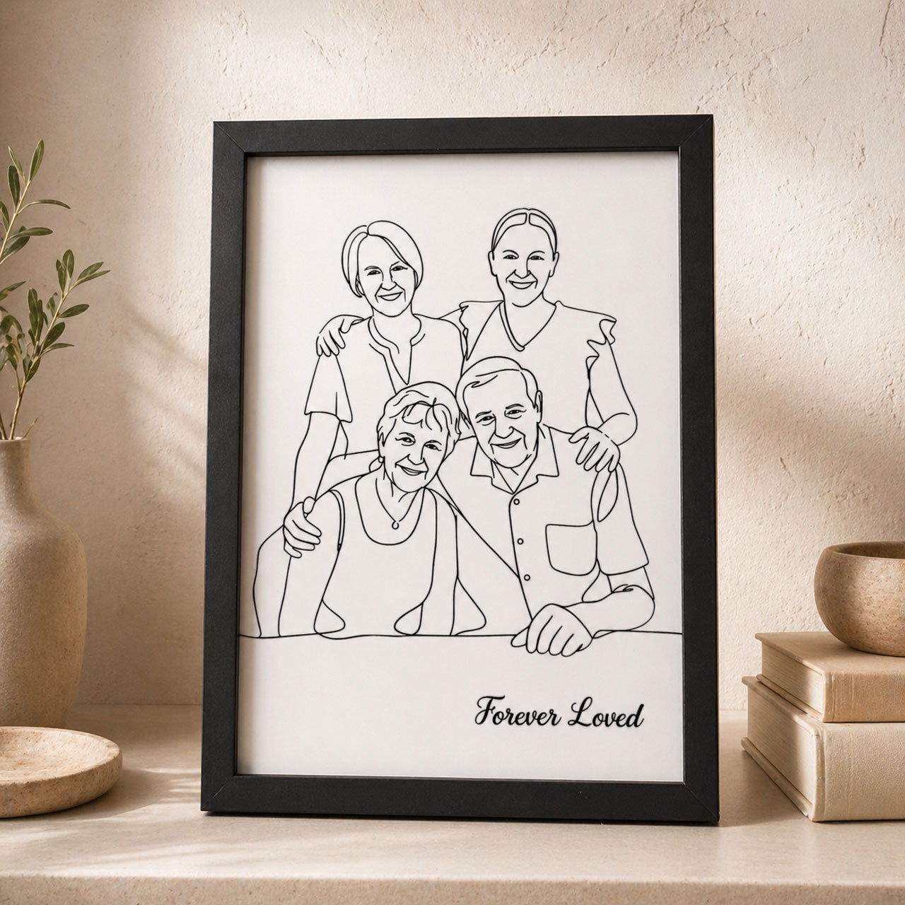 Personalised Line Art Portrait Acrylic Print