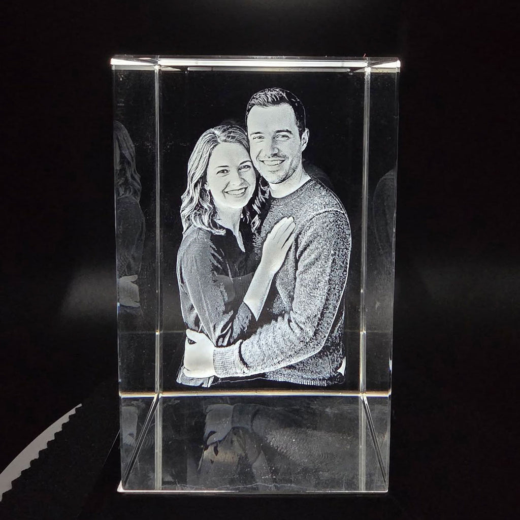 Personalised Couples Crystal Photo Keepsake