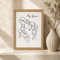 Personalised Line Art Portrait Acrylic Print