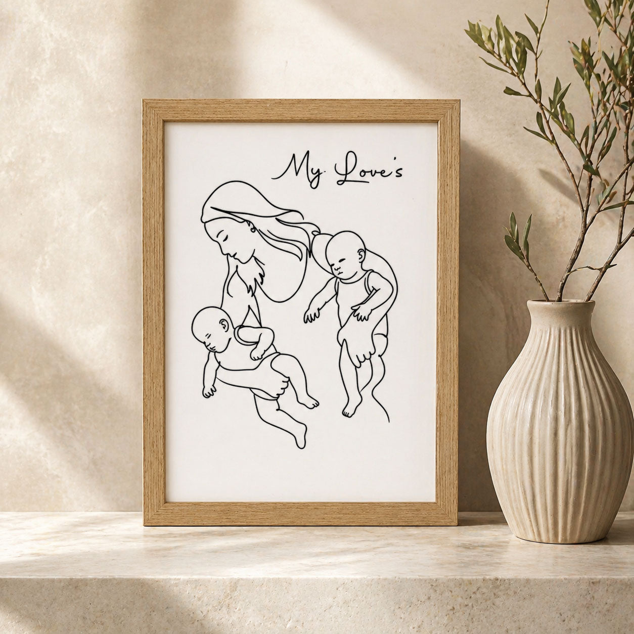 Personalised Line Art Portrait Acrylic Print