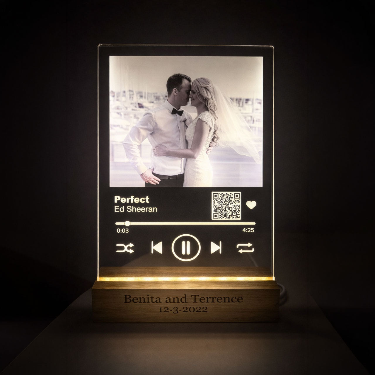Personalised “Our Song” LED Acrylic Plaque