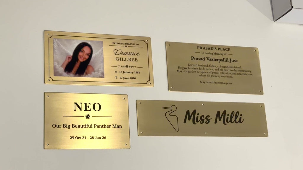 Custom Engraved Solid Brass Plaque