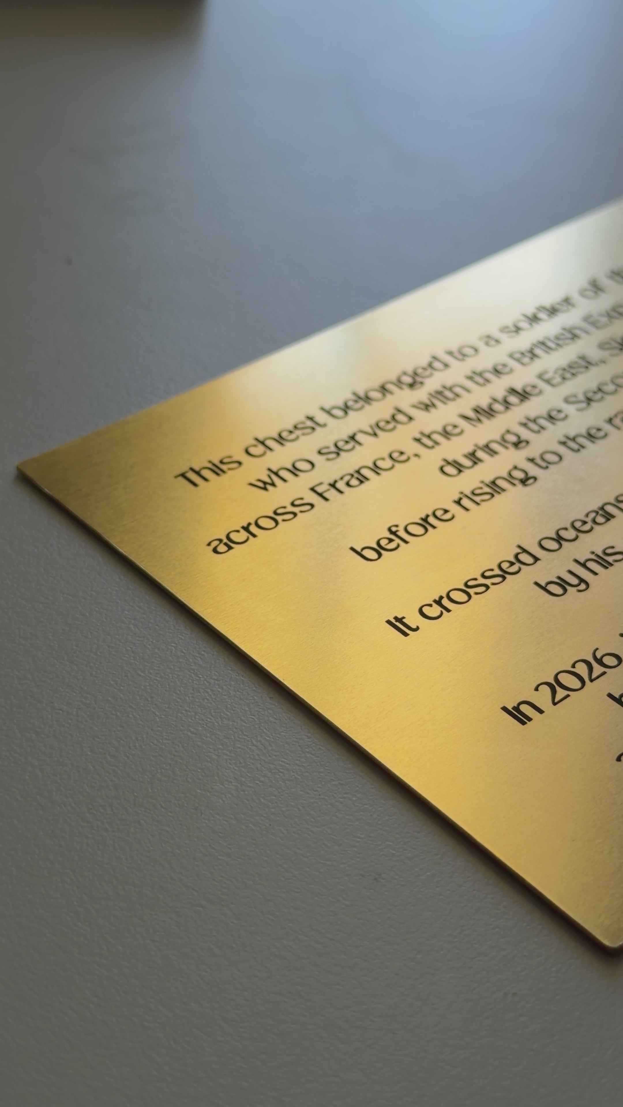 Custom Engraved Solid Metal Plaque