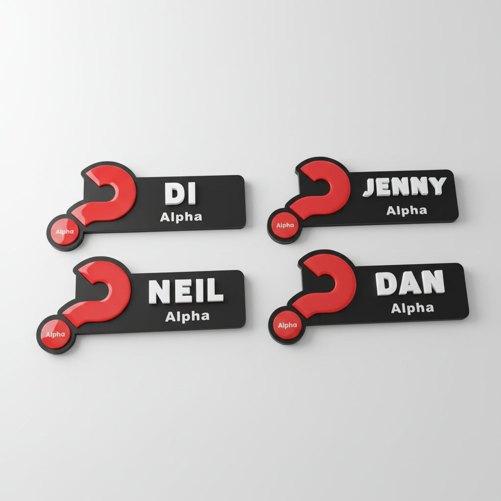 Personalised 3D Acrylic Name Badge With Icon