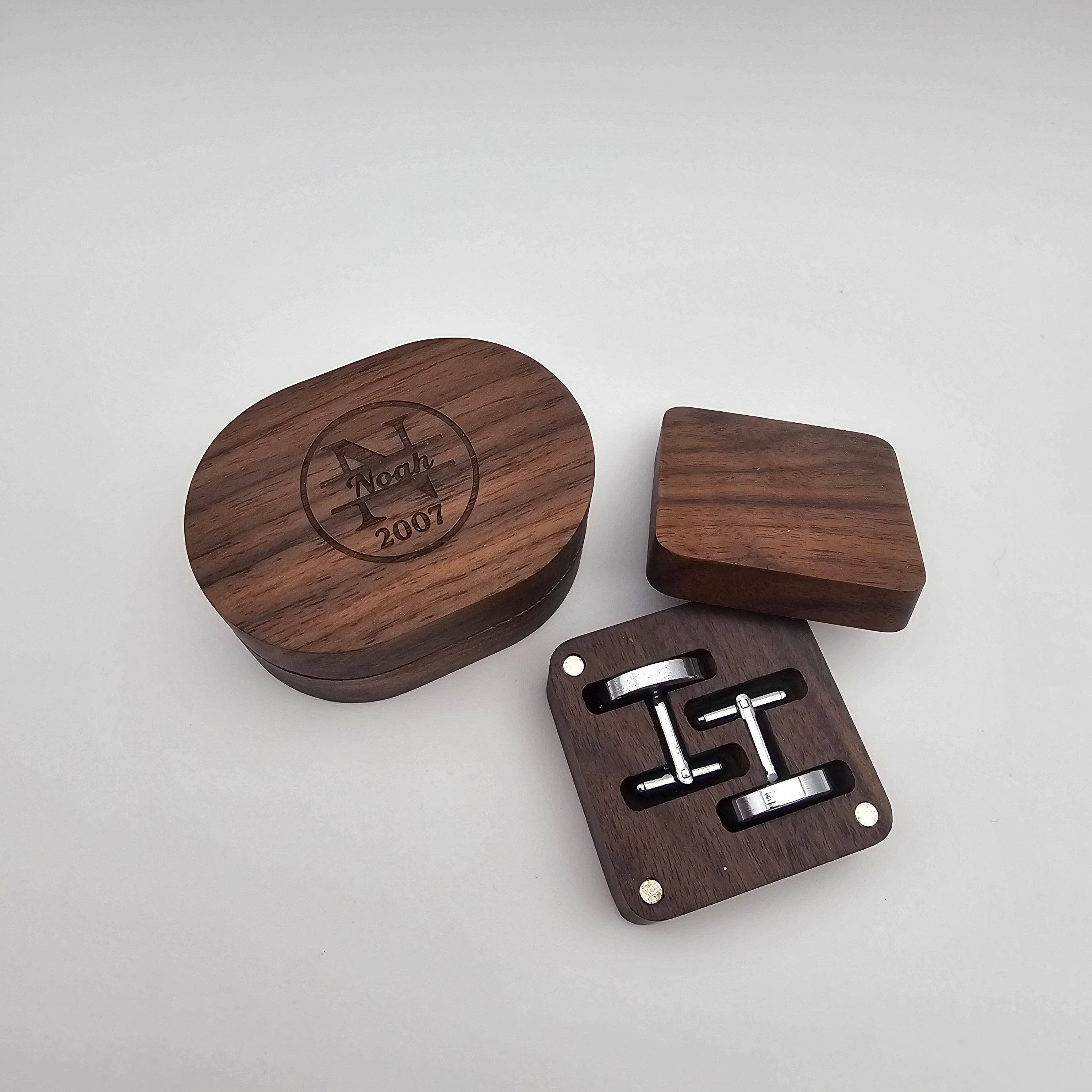 engraved cufflinks boxes