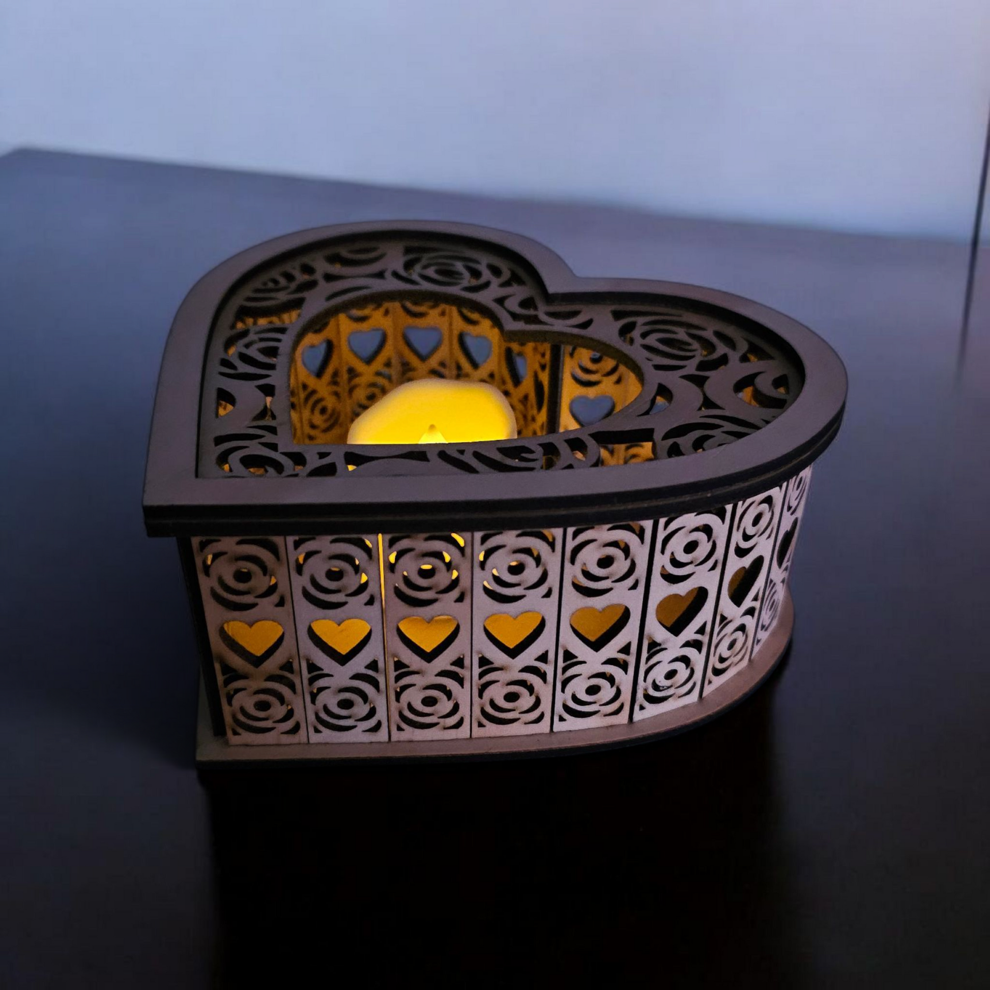 Romantic Heart Tealight Candle Holder