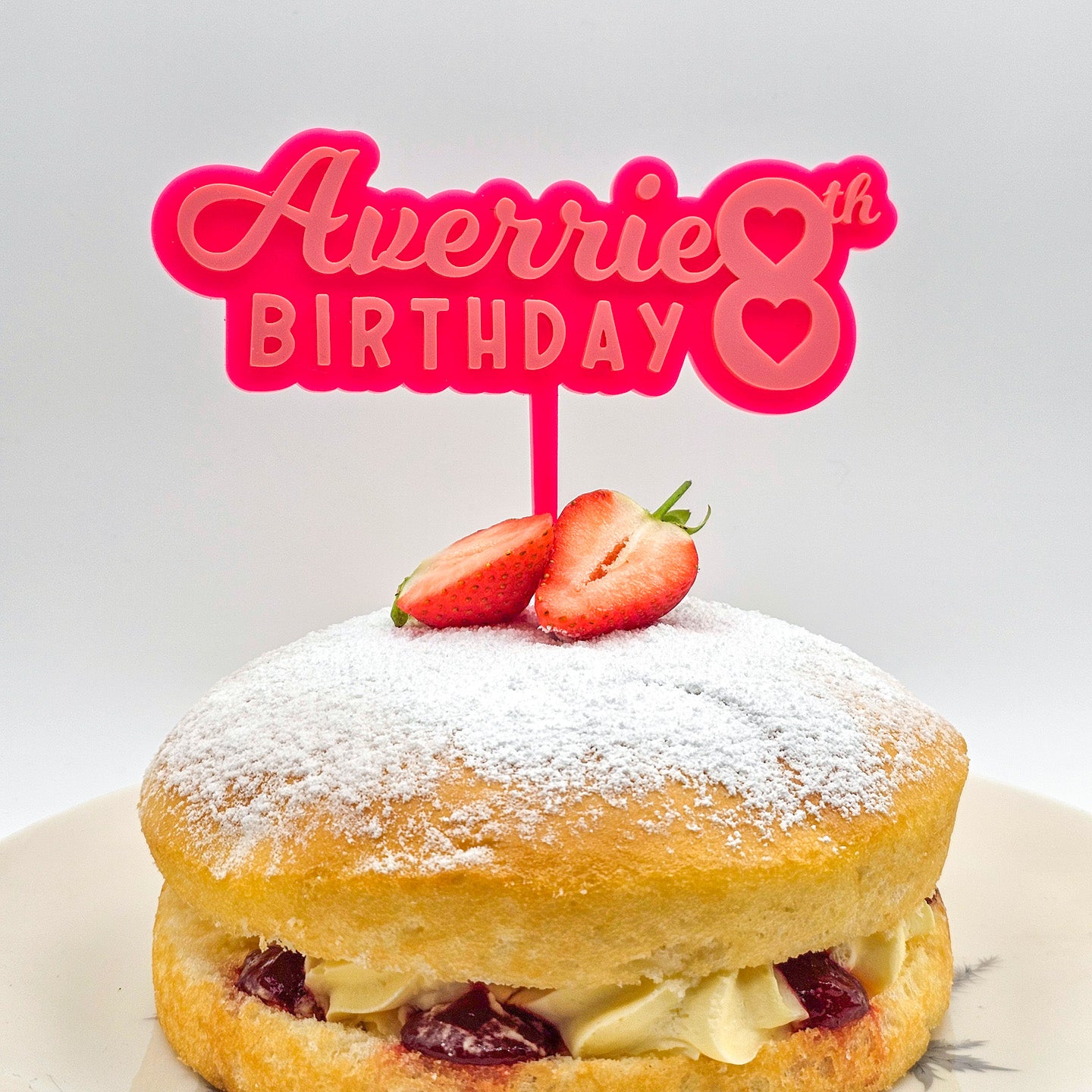 Personalised Birthday Cake Topper – Name & Age