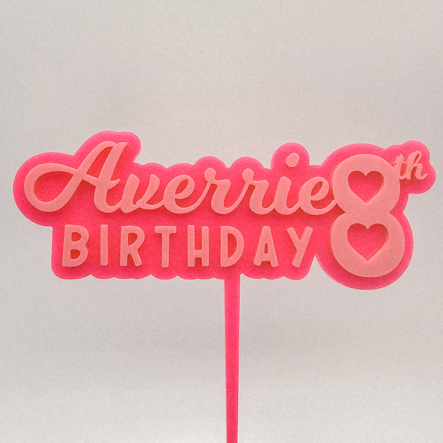 Personalised Birthday Cake Topper – Name & Age