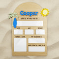 Beach Theme First Day & Last Day School Milestone Board (Interchangeable)