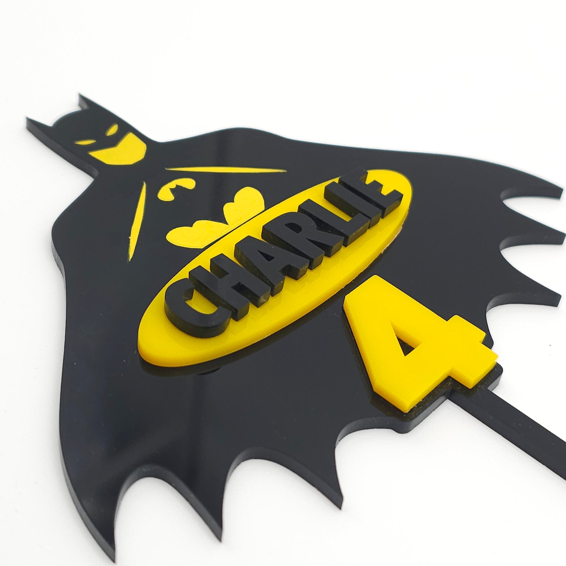 Custom Gotham Hero Cake Topper – Name & Age Personalised