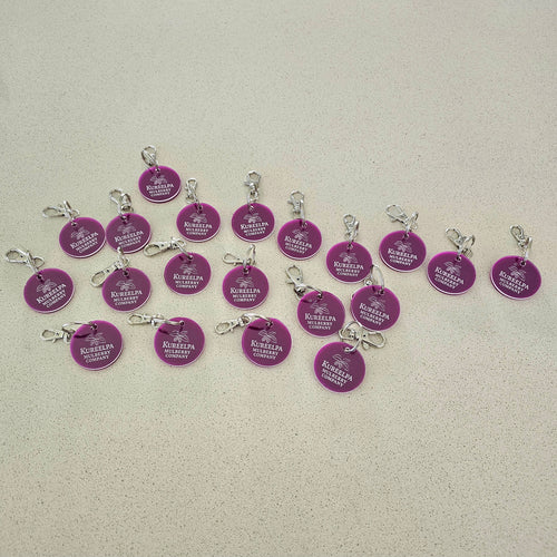 Custom Engraved Acrylic Keyring – 2-Layer, Your Brand