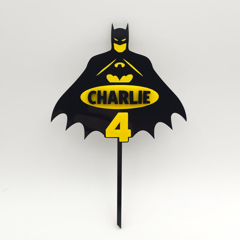 Custom Gotham Hero Cake Topper – Name & Age Personalised