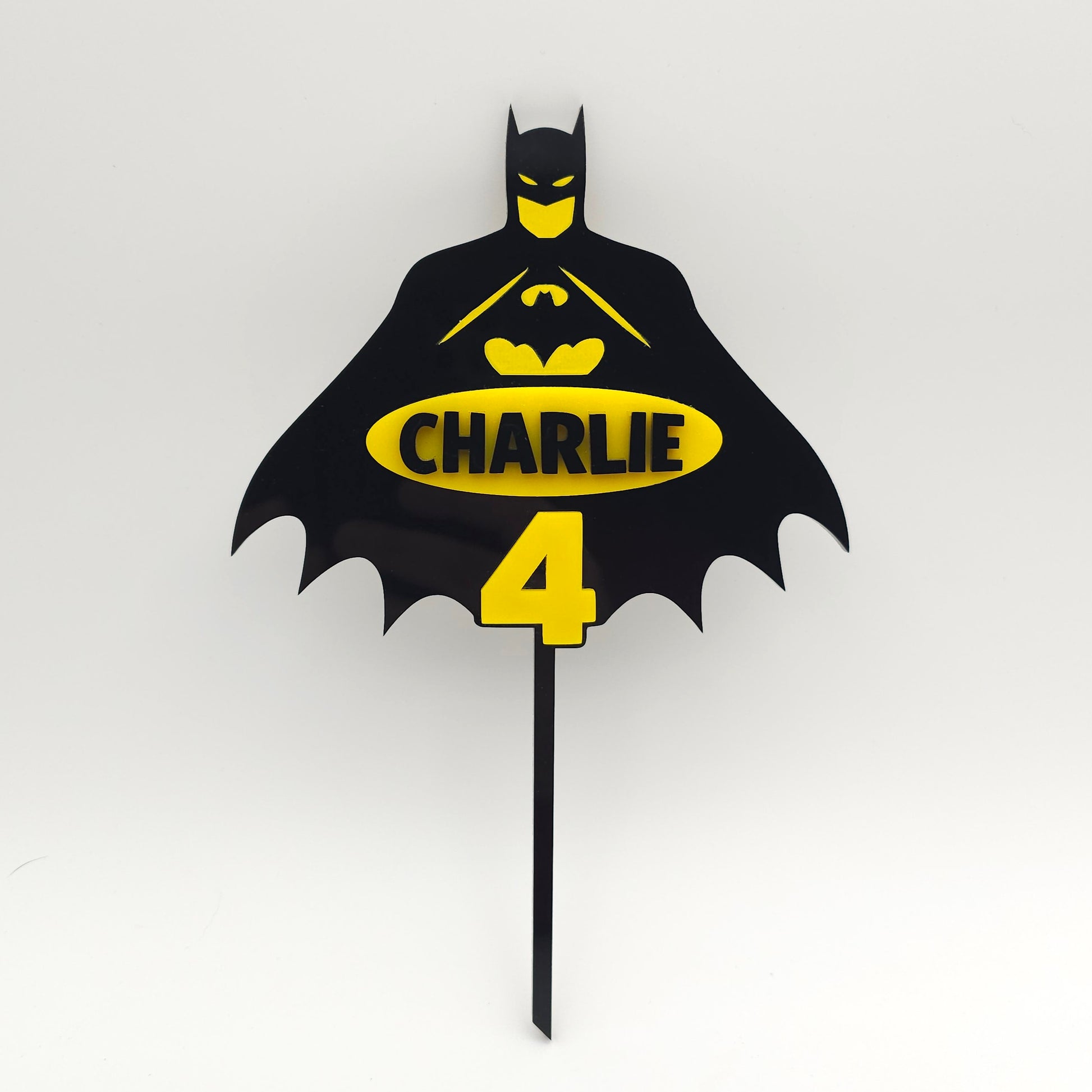 Custom Gotham Hero Cake Topper – Name & Age Personalised
