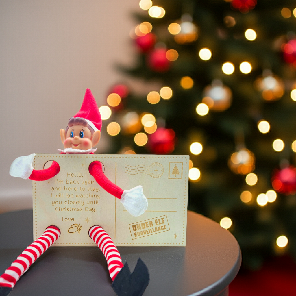 Elf Return Postcard – “Under Elf Surveillance” Prop