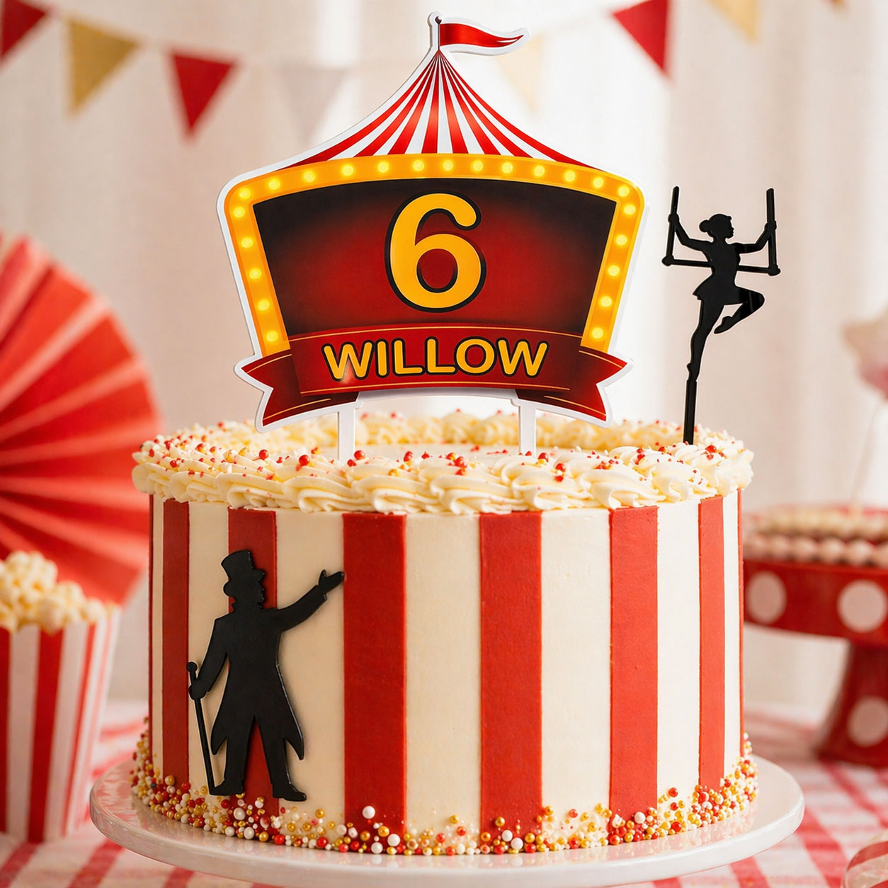 Personalised Circus Cake Topper Set