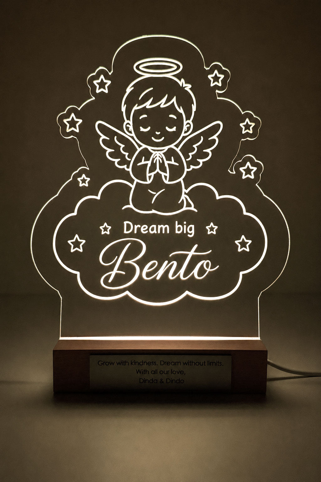 Personalised LED Night Light for Kids – Custom Name Lamp